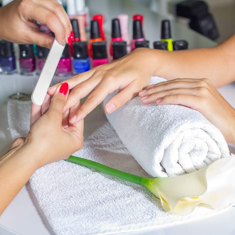 Step-by-Step Acrylic Nail Procedure at a Salon