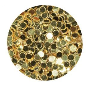 YOUNG NAILS 7G GOLD POLKA DOT CONFETTI