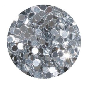 YOUNG NAILS 7G SILVER POLKA DOT CONFETTI