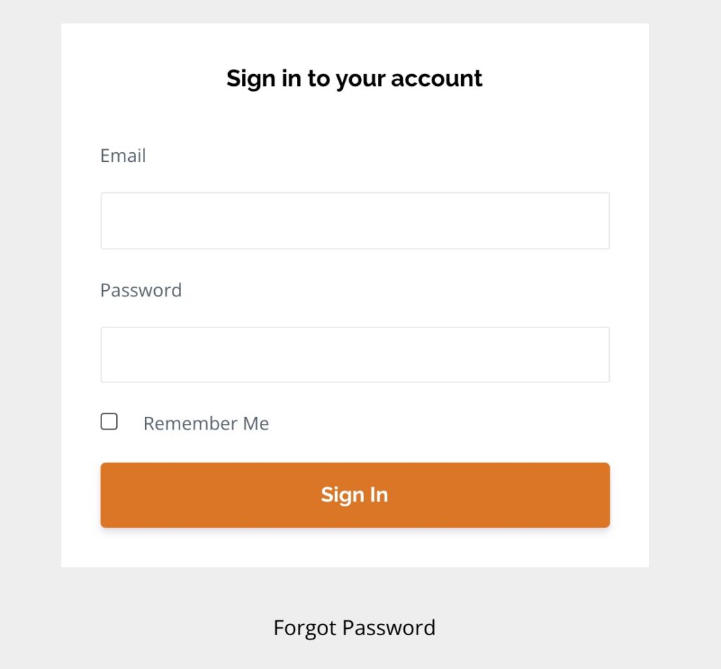 sign in forgot password