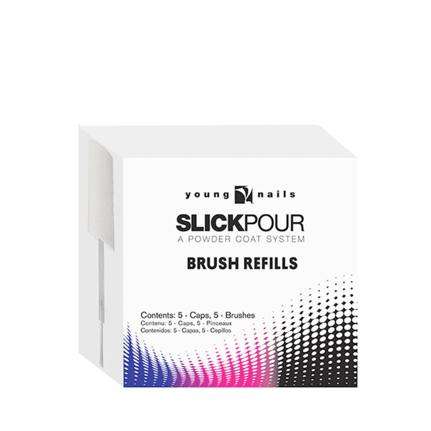 YOUNG NAILS SLICKPOUR BRUSH REFILLS (5PK)
